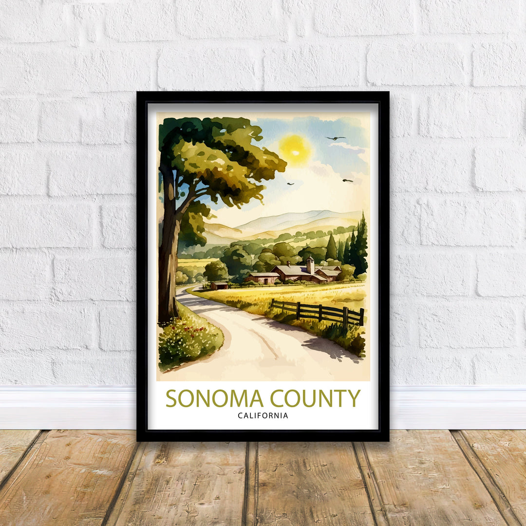 Sonoma California Travel Poster