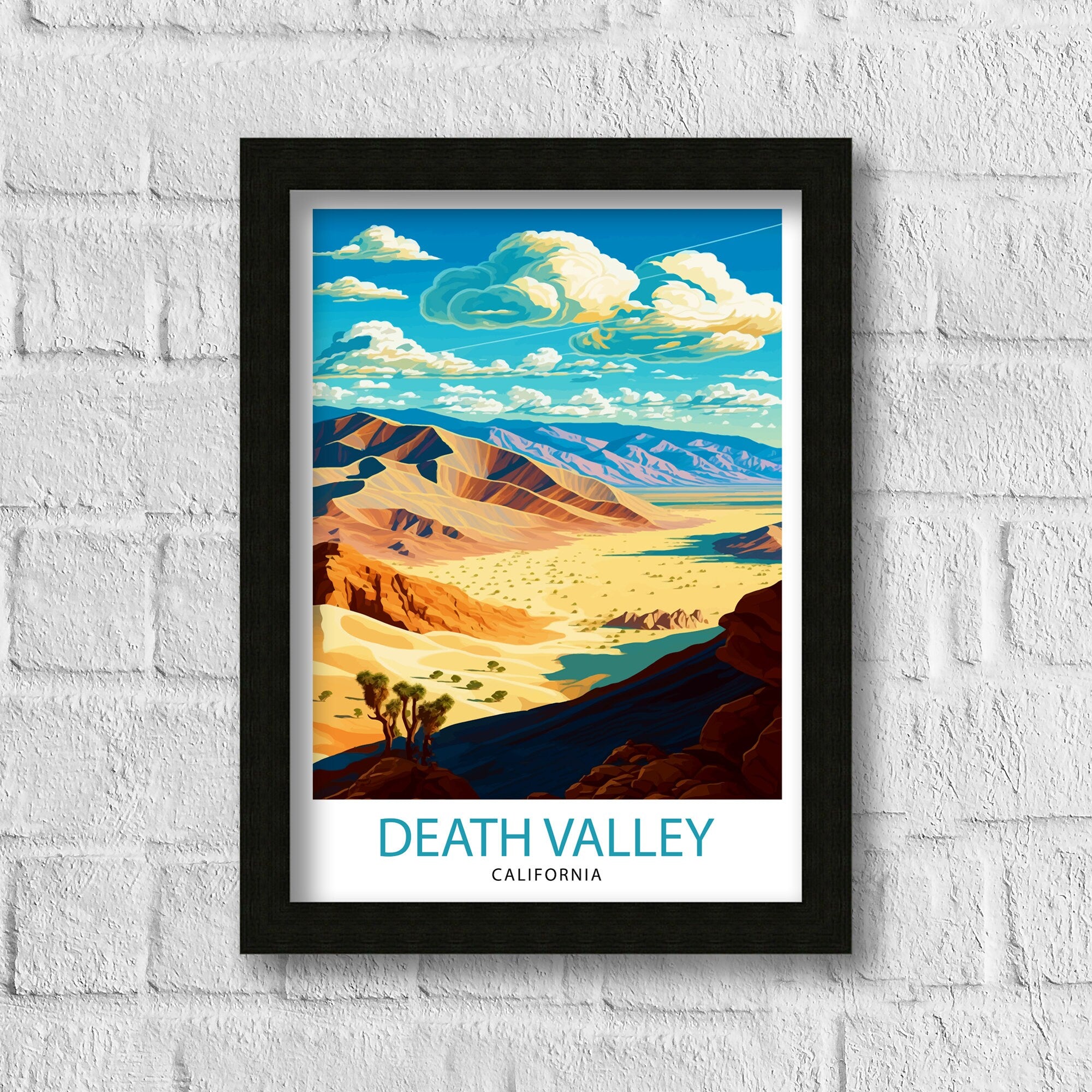 Death Valley Travel Poster | California Desert Illustration Art Print