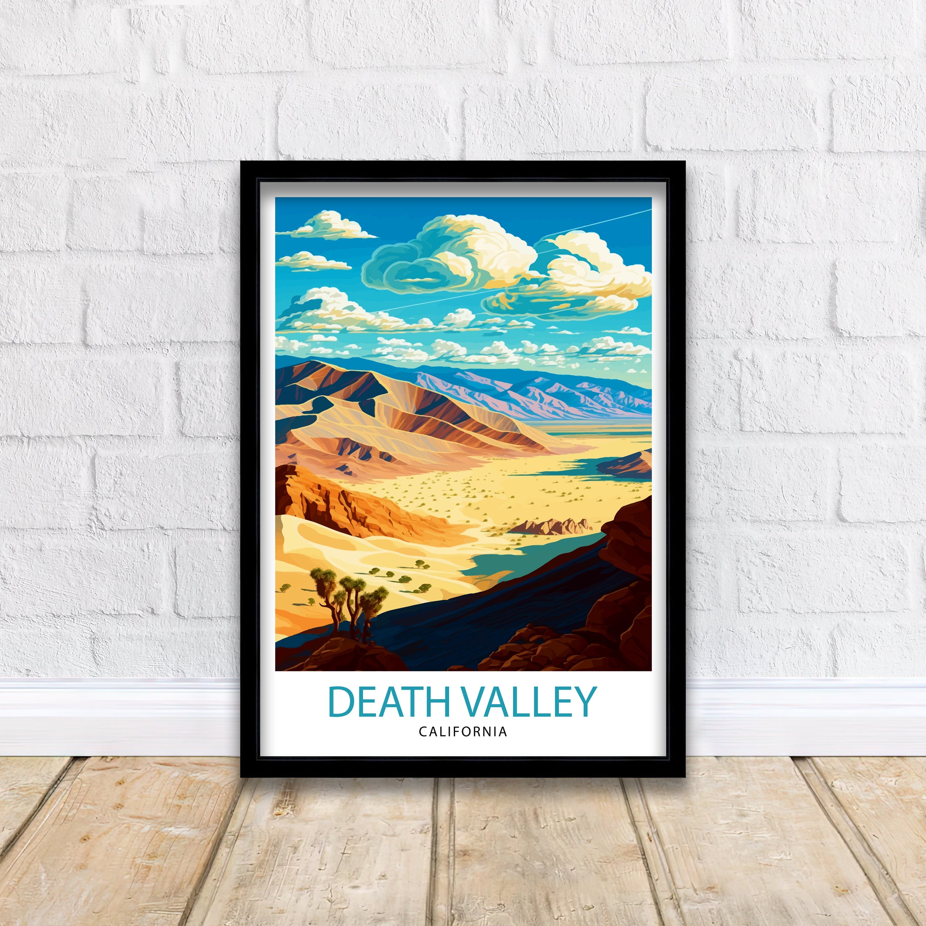Death Valley Travel Poster | California Desert Illustration Art Print