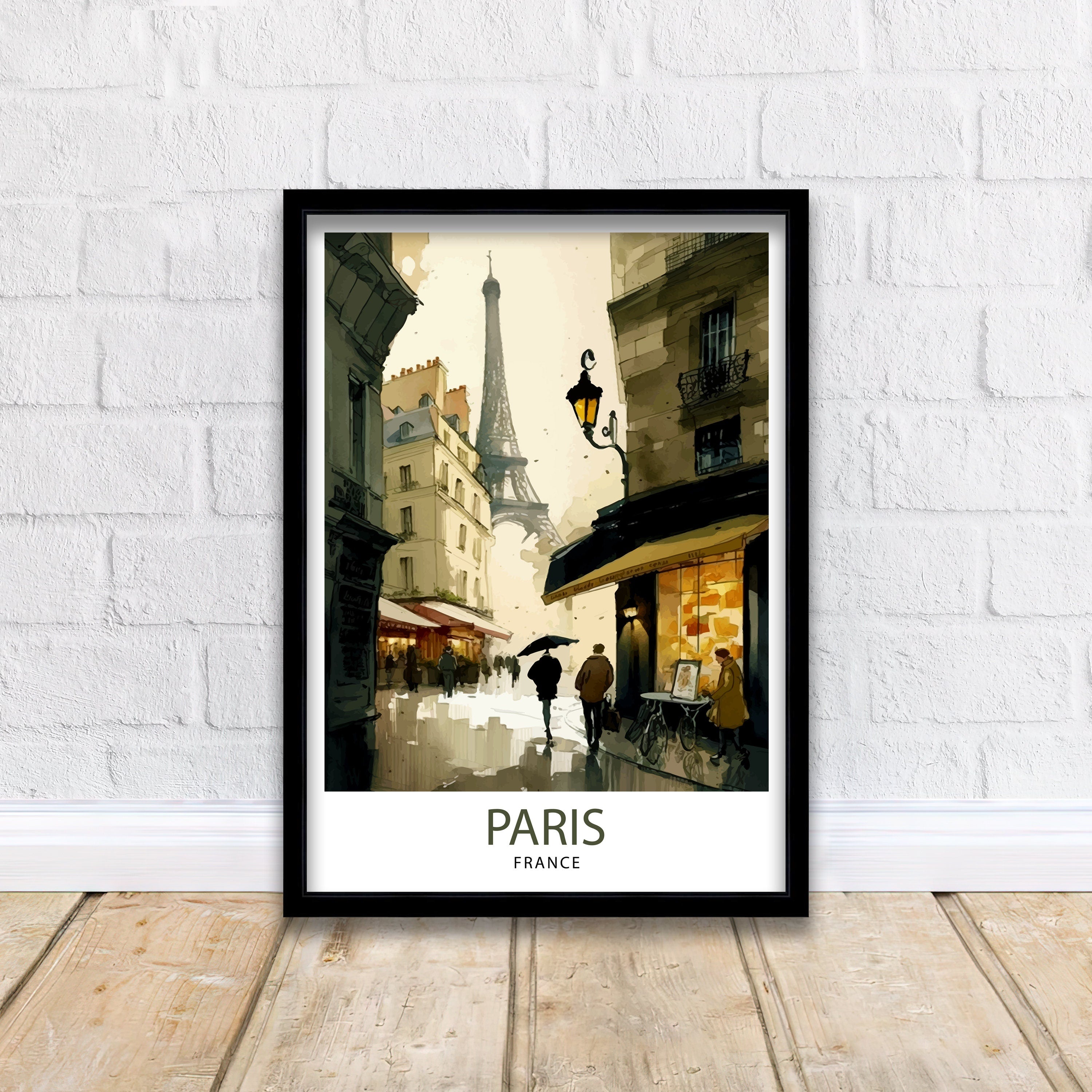 Paris France Travel Print Paris Wall Decor Paris Home Living Decor Paris Illustration Travel Poster Gift for Paris Lovers, France Home Decor