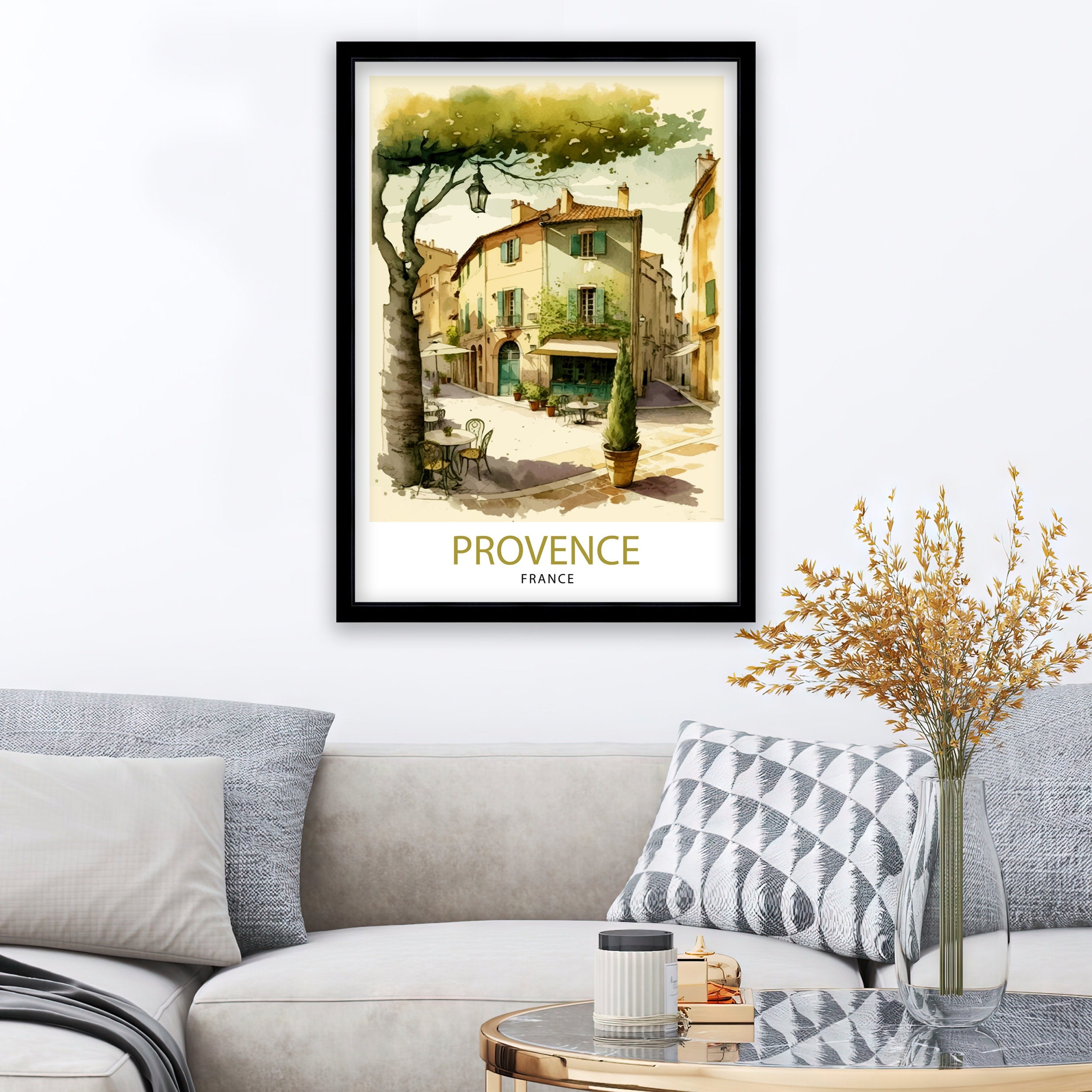Provence France Travel Print Provence Wall Art French Country Decor Travel Poster Gift For France Lovers Provence Home Decor