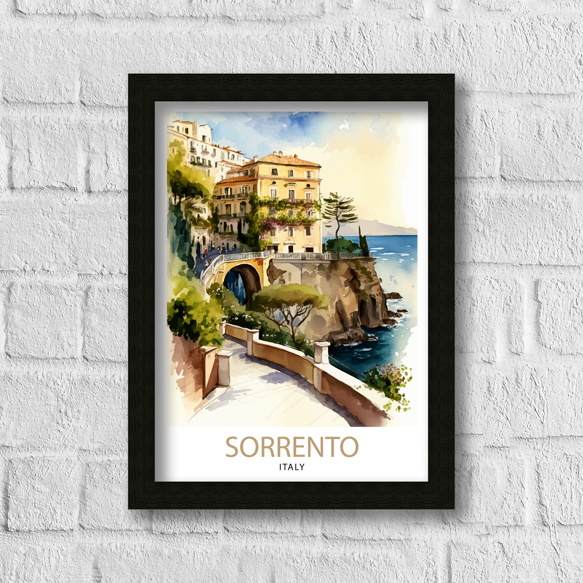 Sorrento Italy Travel Print Sorrento Wall Art Sorrento Home Decor Sorrento Travel Poster Sorrento Illustration Sorrento Art Print Sorrento