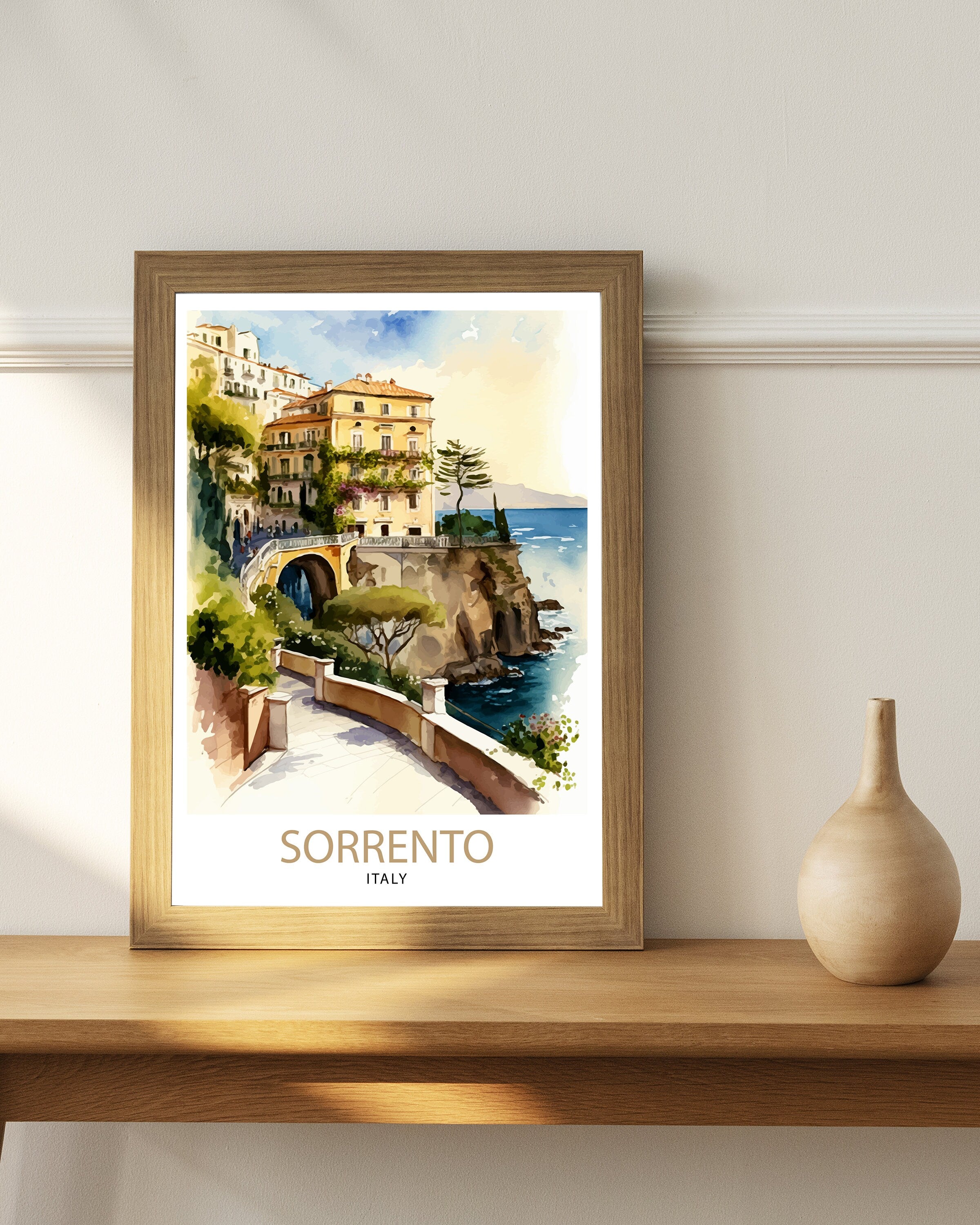 Sorrento Italy Travel Print Sorrento Wall Art Sorrento Home Decor Sorrento Travel Poster Sorrento Illustration Sorrento Art Print Sorrento