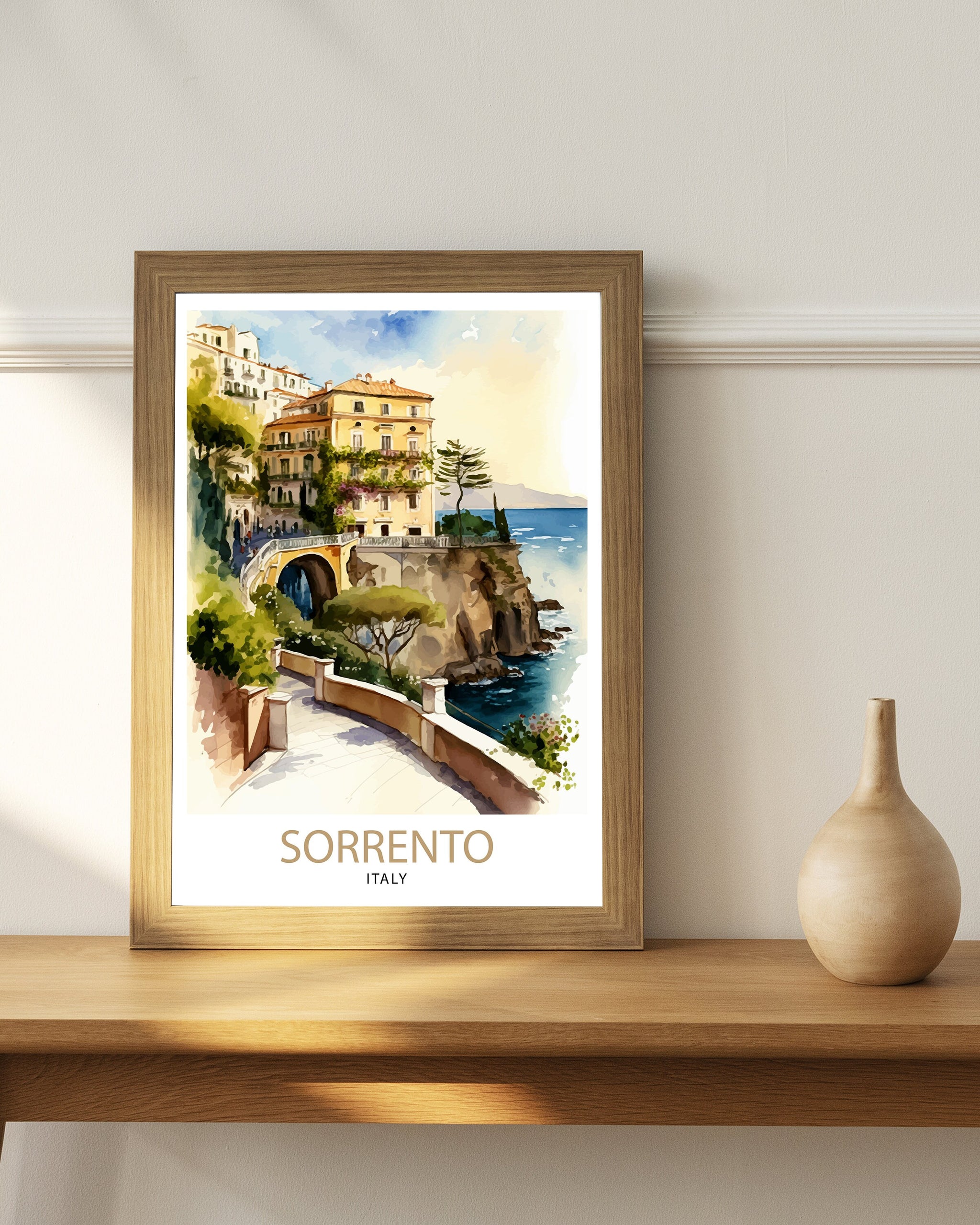 Sorrento Italy Travel Print Sorrento Wall Art Sorrento Home Decor Sorrento Travel Poster Sorrento Illustration Sorrento Art Print Sorrento