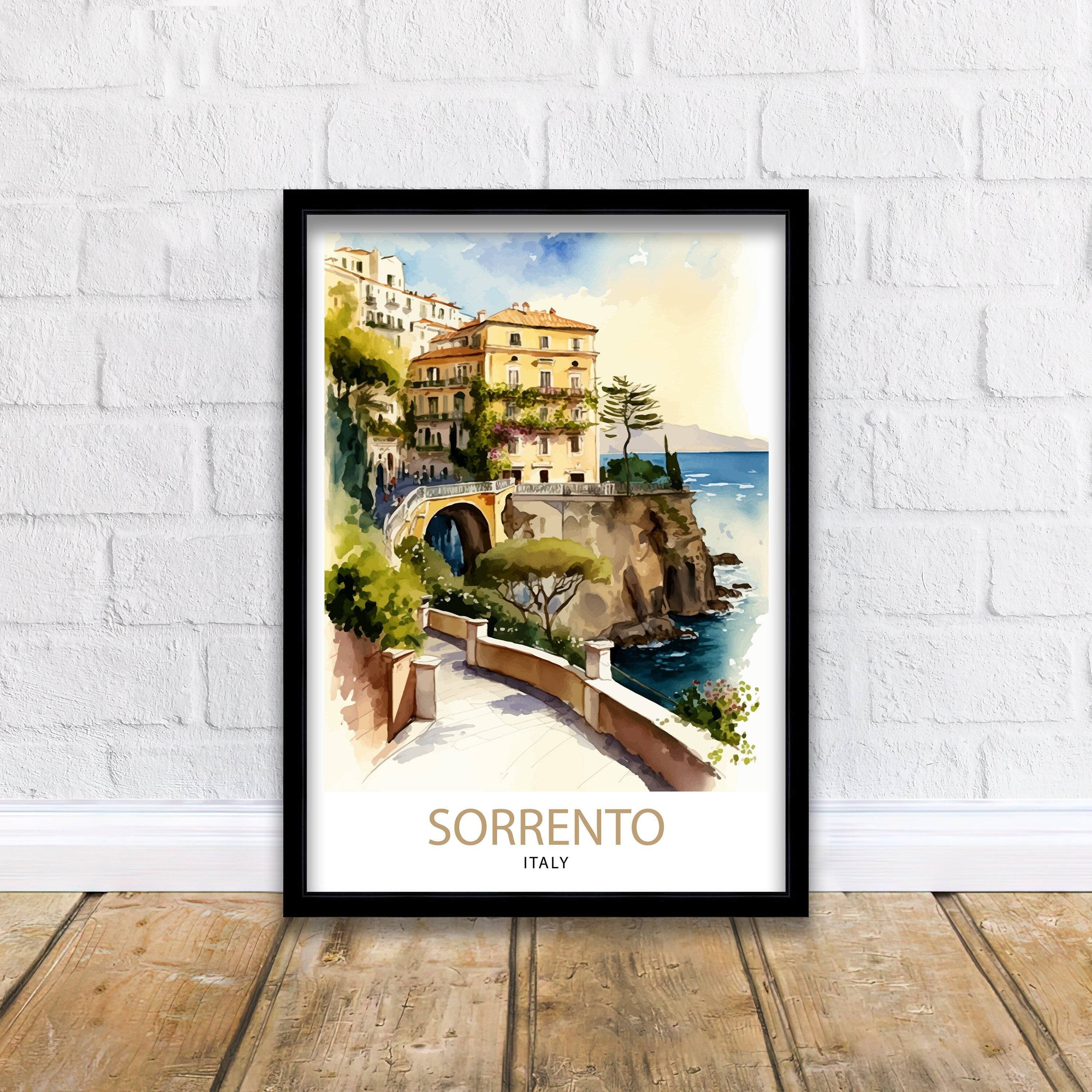 Sorrento Italy Travel Print Sorrento Wall Art Sorrento Home Decor Sorrento Travel Poster Sorrento Illustration Sorrento Art Print Sorrento