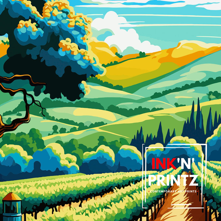 Napa Valley California Travel Poster