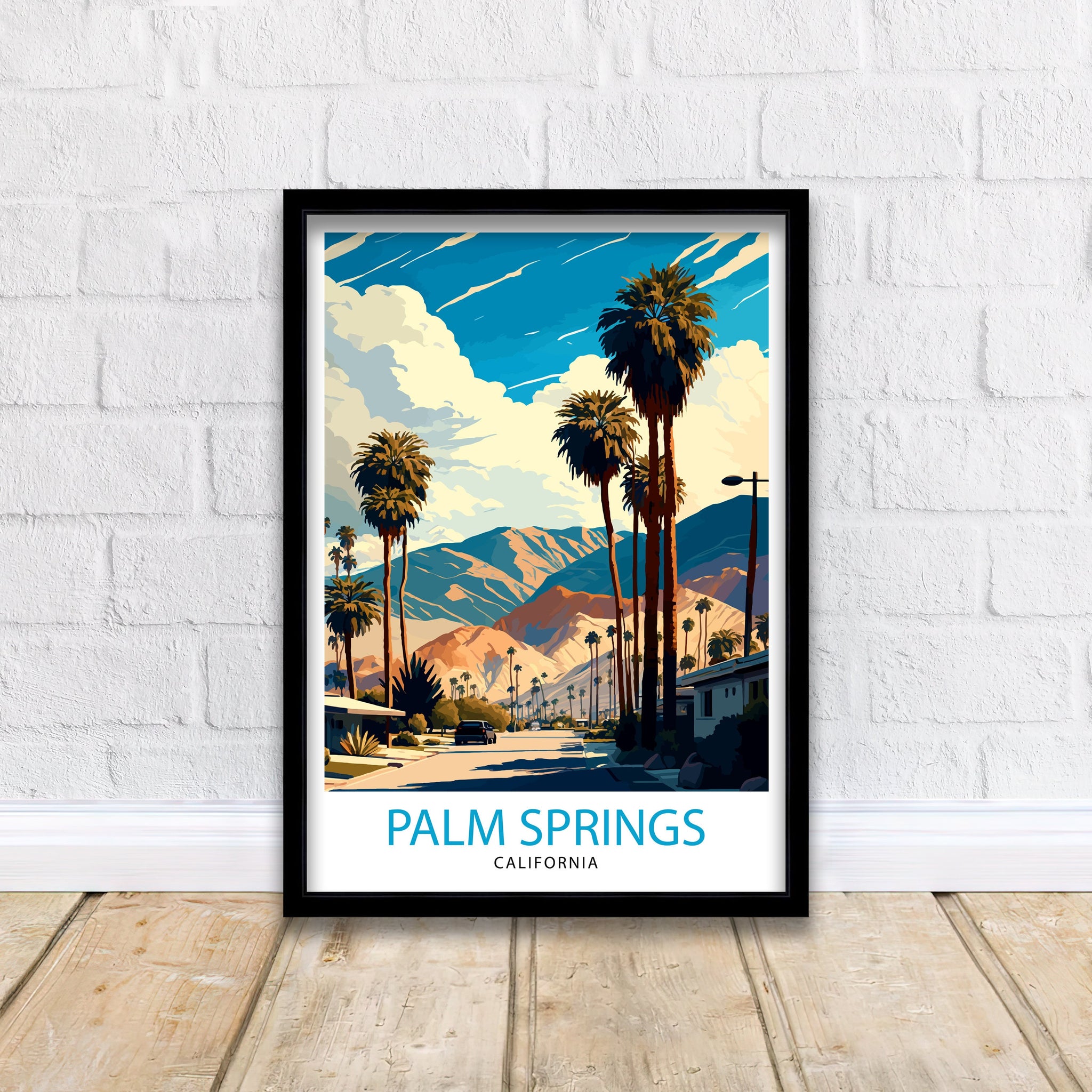 Palm Springs California Travel Print| Palm Springs Wall Art Palm Springs Home Decor Palm Springs Travel Poster Palm Springs Art Print
