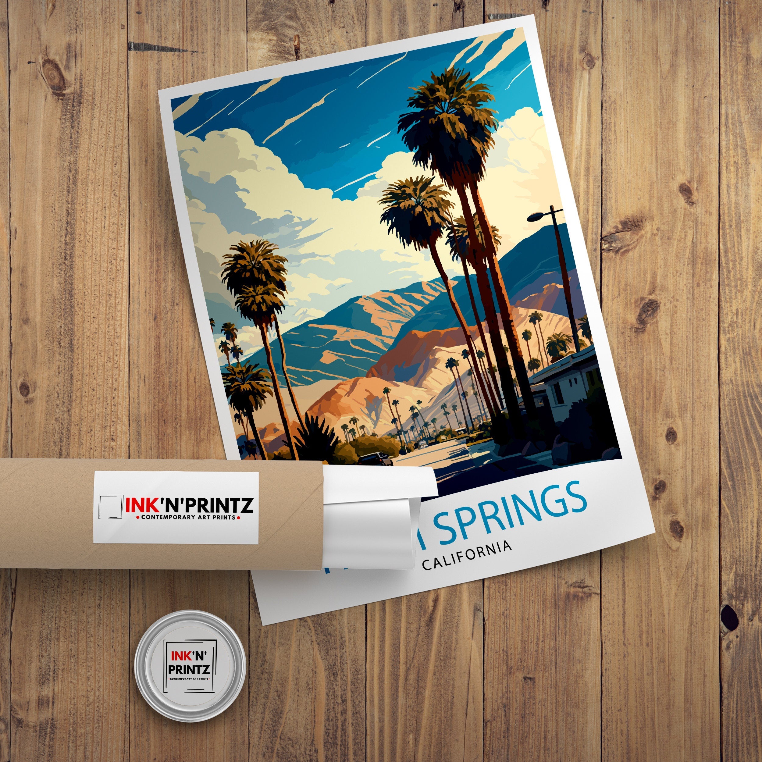 Palm Springs California Travel Print| Palm Springs Wall Art Palm Springs Home Decor Palm Springs Travel Poster Palm Springs Art Print