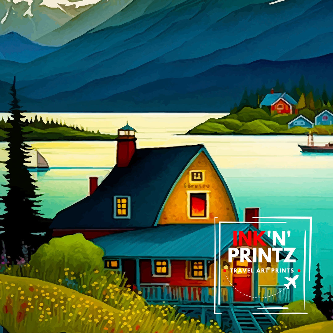Haines Alaska Travel Print Haines Wall Art Alaska Landscape Decor Travel Poster Haines Scenic Print Home Decor