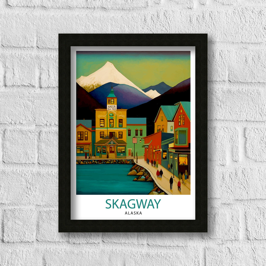 Skagway Alaska Travel Print Skagway Wall Art Alaska Landscape Poster Travel Decor, Skagway Art Print Mountain Art