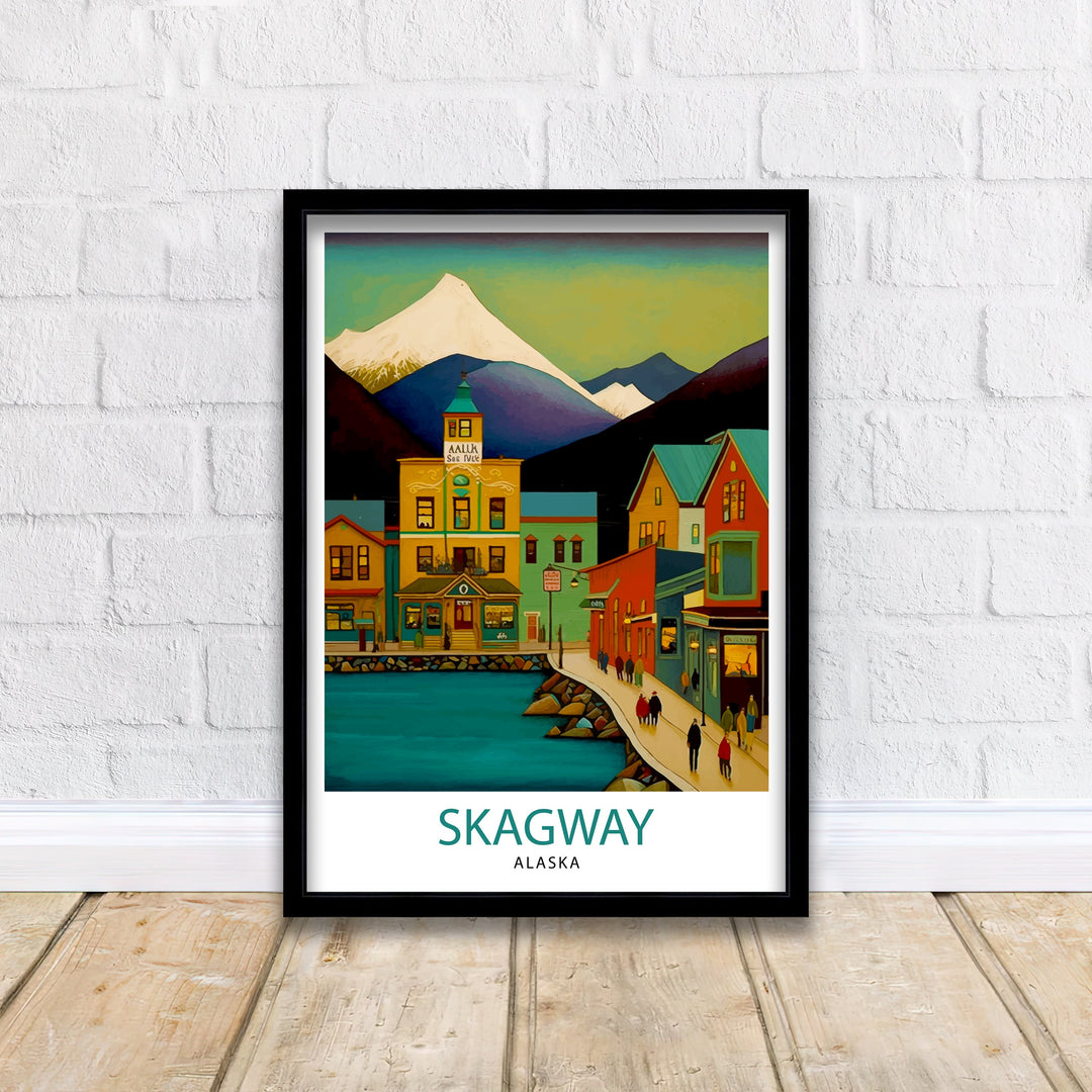 Skagway Alaska Travel Print Skagway Wall Art Alaska Landscape Poster Travel Decor, Skagway Art Print Mountain Art