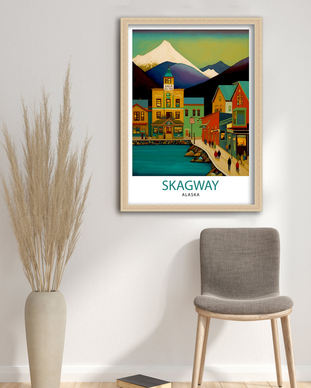 Skagway Alaska Travel Print Skagway Wall Art Alaska Landscape Poster Travel Decor, Skagway Art Print Mountain Art
