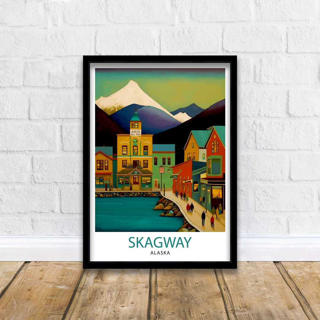Skagway Alaska Travel Print Skagway Wall Art Alaska Landscape Poster Travel Decor, Skagway Art Print Mountain Art