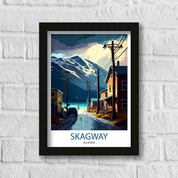 Skagway Alaska Travel Print Skagway Wall Art Alaska Landscape Poster Travel Decor, Skagway Art Print Mountain Art