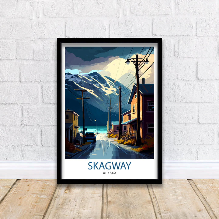 Skagway Alaska Travel Print Skagway Wall Art Alaska Landscape Poster Travel Decor, Skagway Art Print Mountain Art