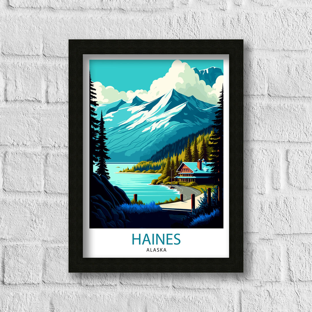 Haines Alaska Travel Print| Haines Wall Art Alaska Landscape Print Travel Poster, Haines Home Decor