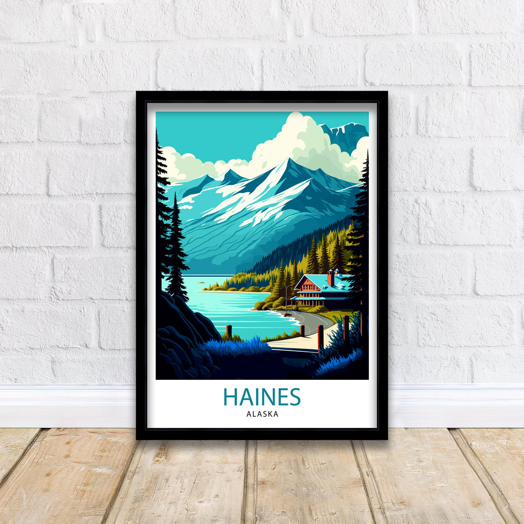 Haines Alaska Travel Print| Haines Wall Art Alaska Landscape Print Travel Poster, Haines Home Decor