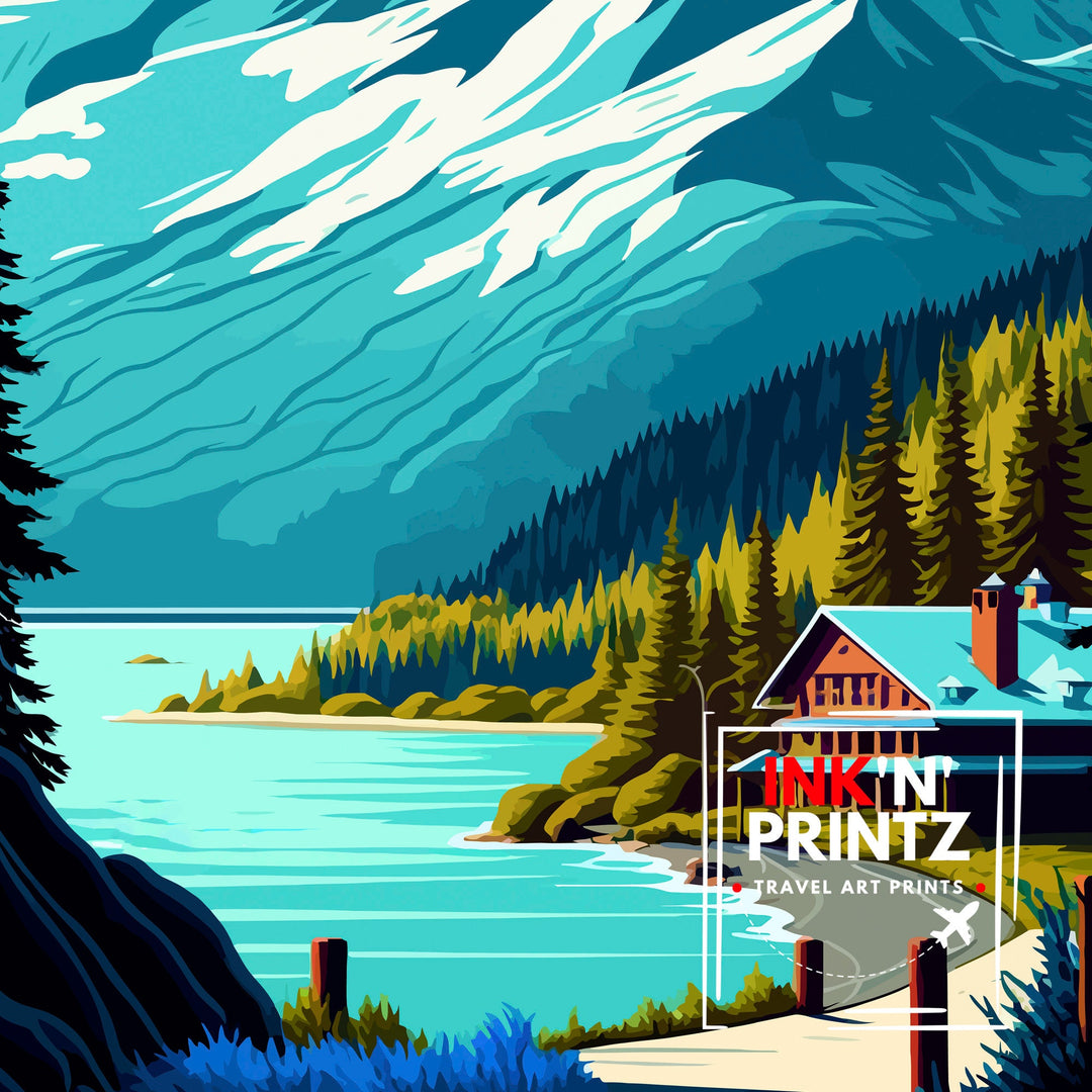 Haines Alaska Travel Print| Haines Wall Art Alaska Landscape Print Travel Poster, Haines Home Decor