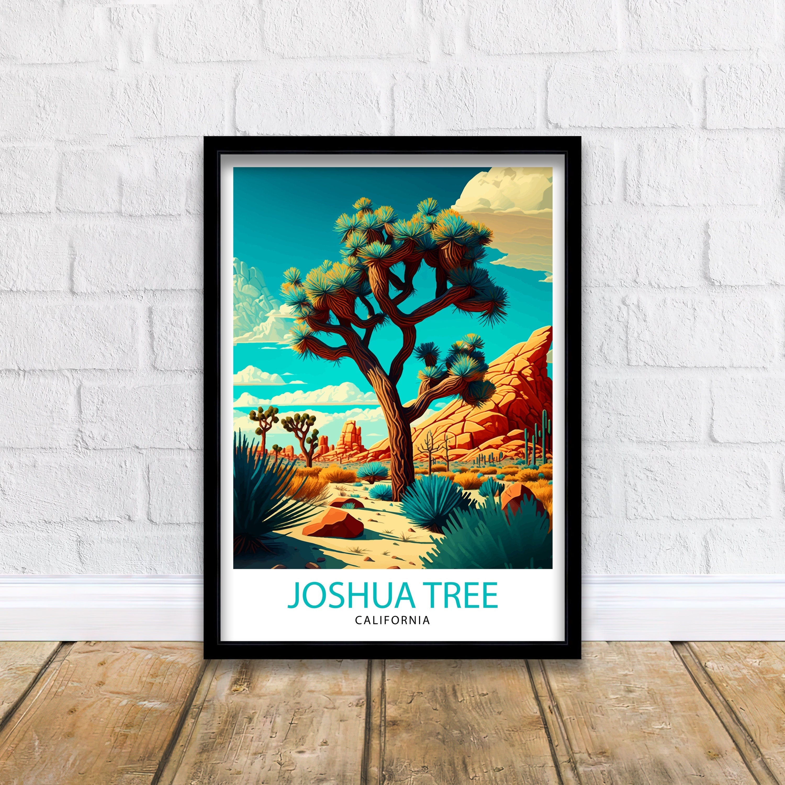 Joshua Tree California Travel Print| Wall Decor Home Living Decor Joshua Tree Illustration Travel Poster Gift For Joshua Tree Enthusiasts
