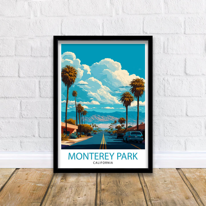 Monterey Park California Travel Poster