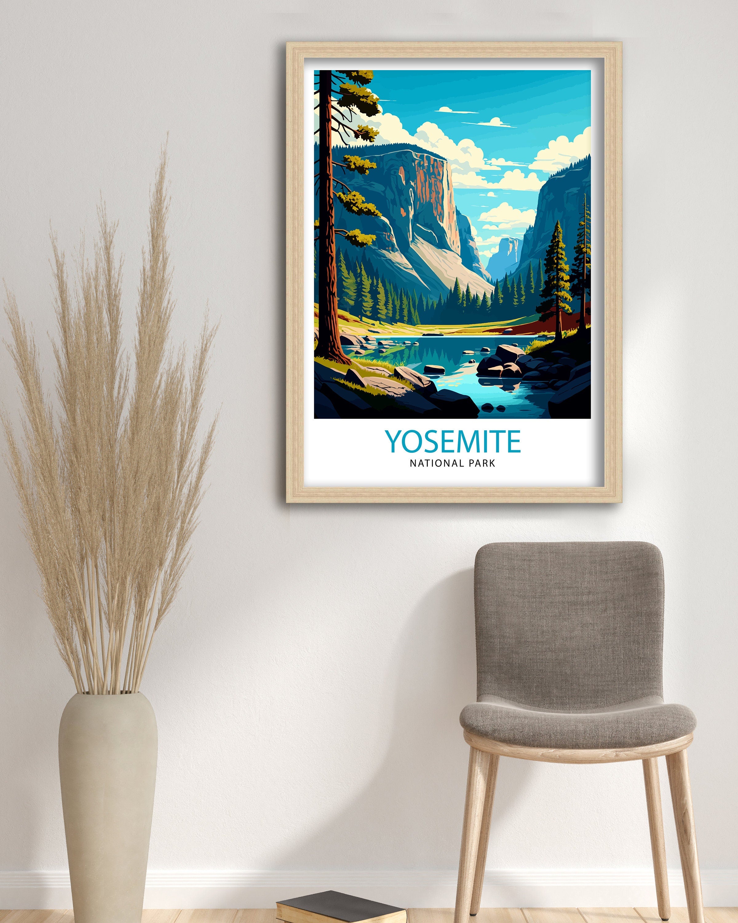 Yosemite National Park Print | Illustrated Travel Poster
