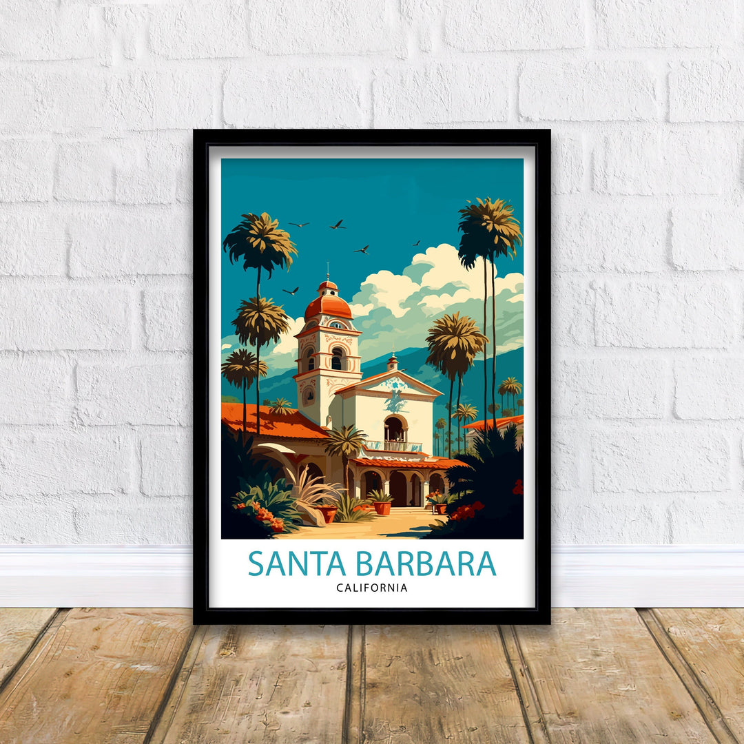 Santa Barbara California Travel Poster