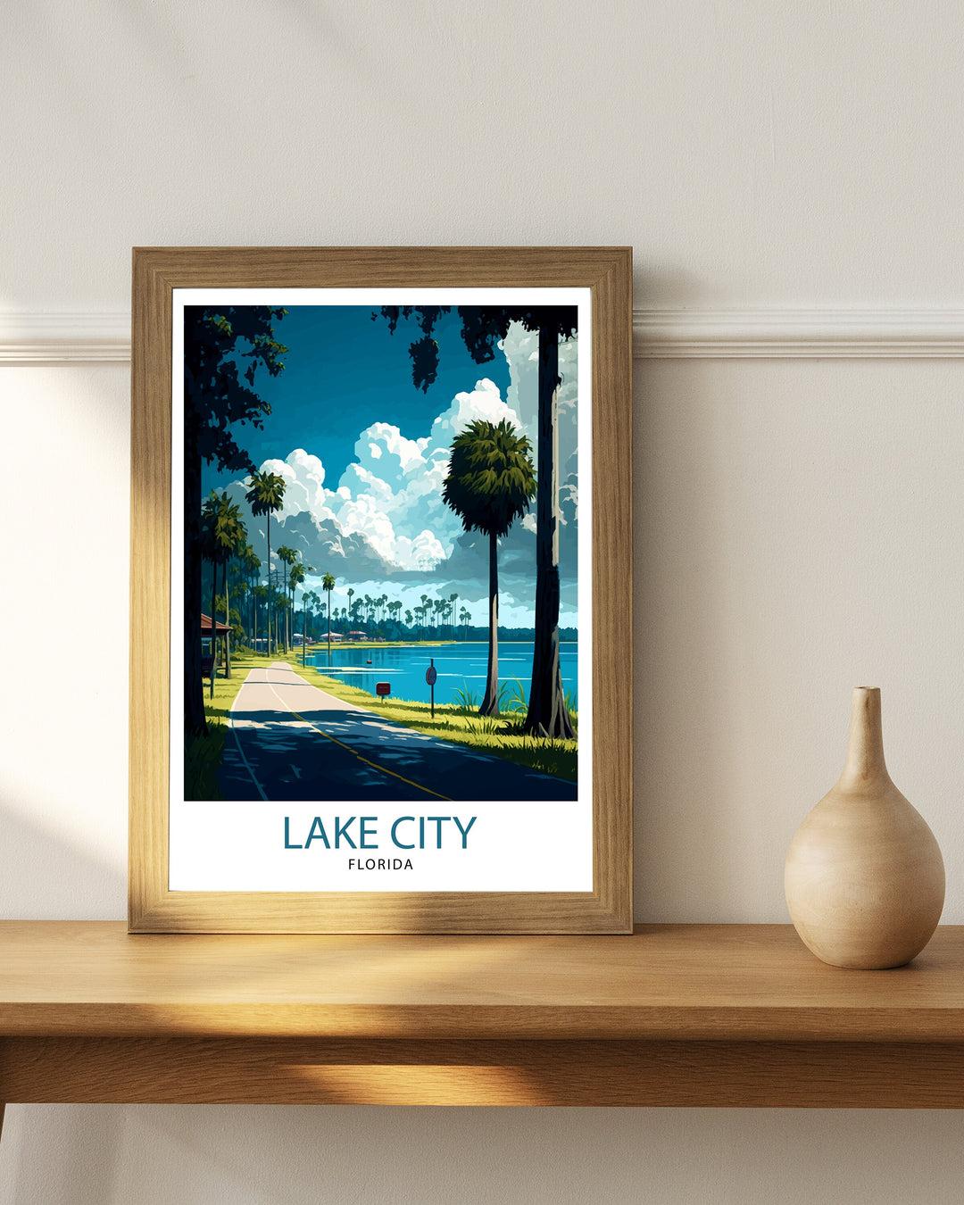 Lake City Florida Travel Poster|, Lake City Wall Art, Florida Nature Decor, Lake City Landscape Photography, Florida Scenic Poster, Lake City