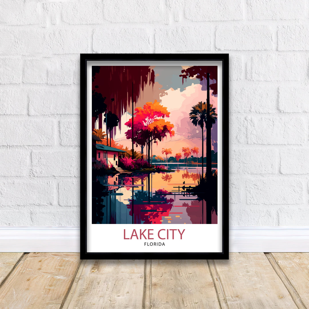 Lake City Florida Travel Poster|, Lake City Wall Art, Florida Nature Decor, Lake City Landscape Photography, Florida Scenic Poster, Lake City