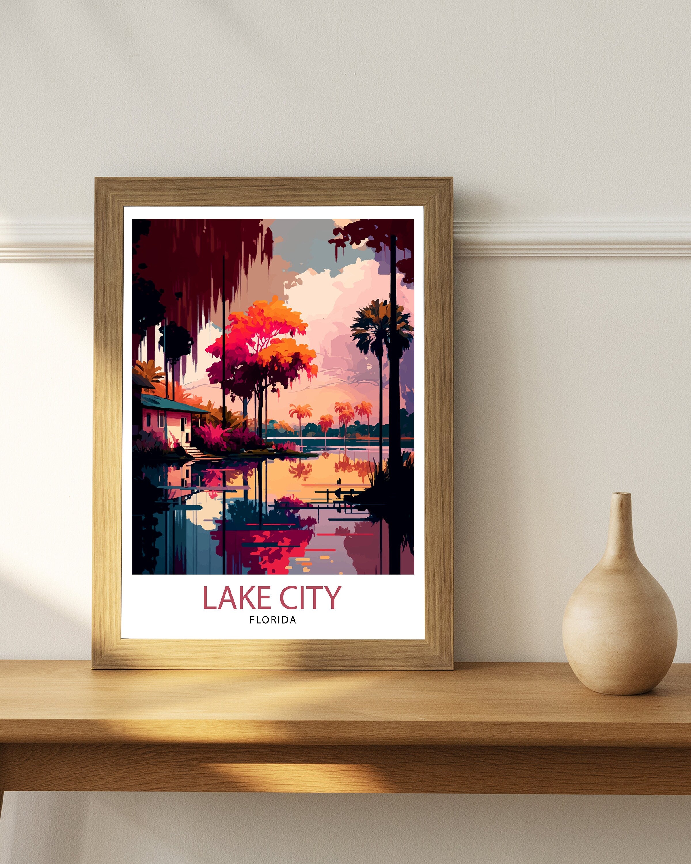 Lake City Florida Travel Print|, Lake City Wall Art, Florida Nature Decor, Lake City Landscape Photography, Florida Scenic Poster, Lake City