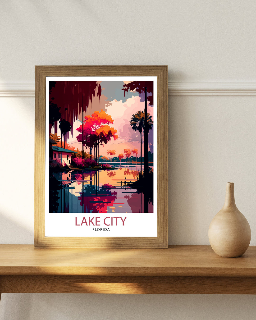 Lake City Florida Travel Poster|, Lake City Wall Art, Florida Nature Decor, Lake City Landscape Photography, Florida Scenic Poster, Lake City