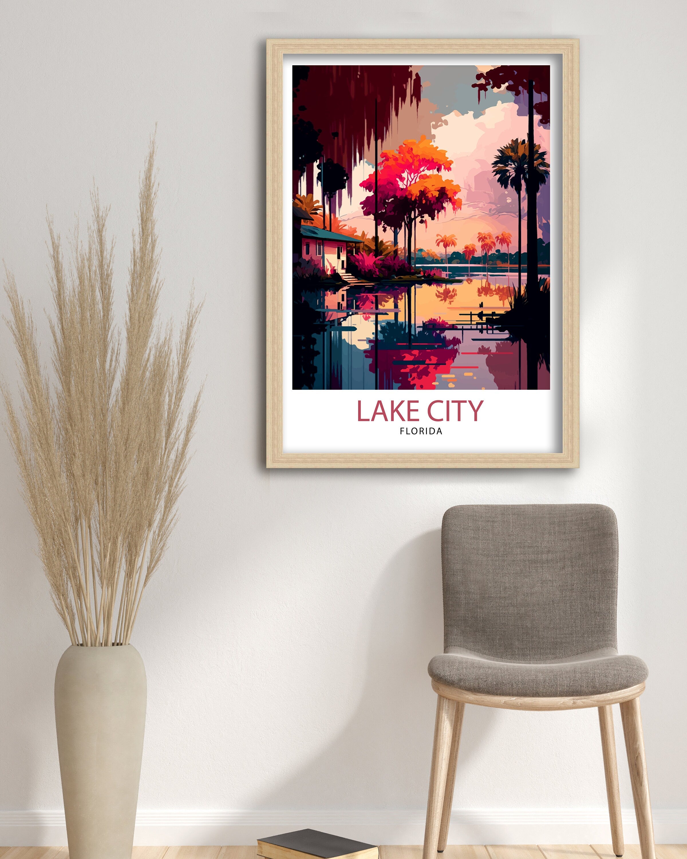 Lake City Florida Travel Print|, Lake City Wall Art, Florida Nature Decor, Lake City Landscape Photography, Florida Scenic Poster, Lake City