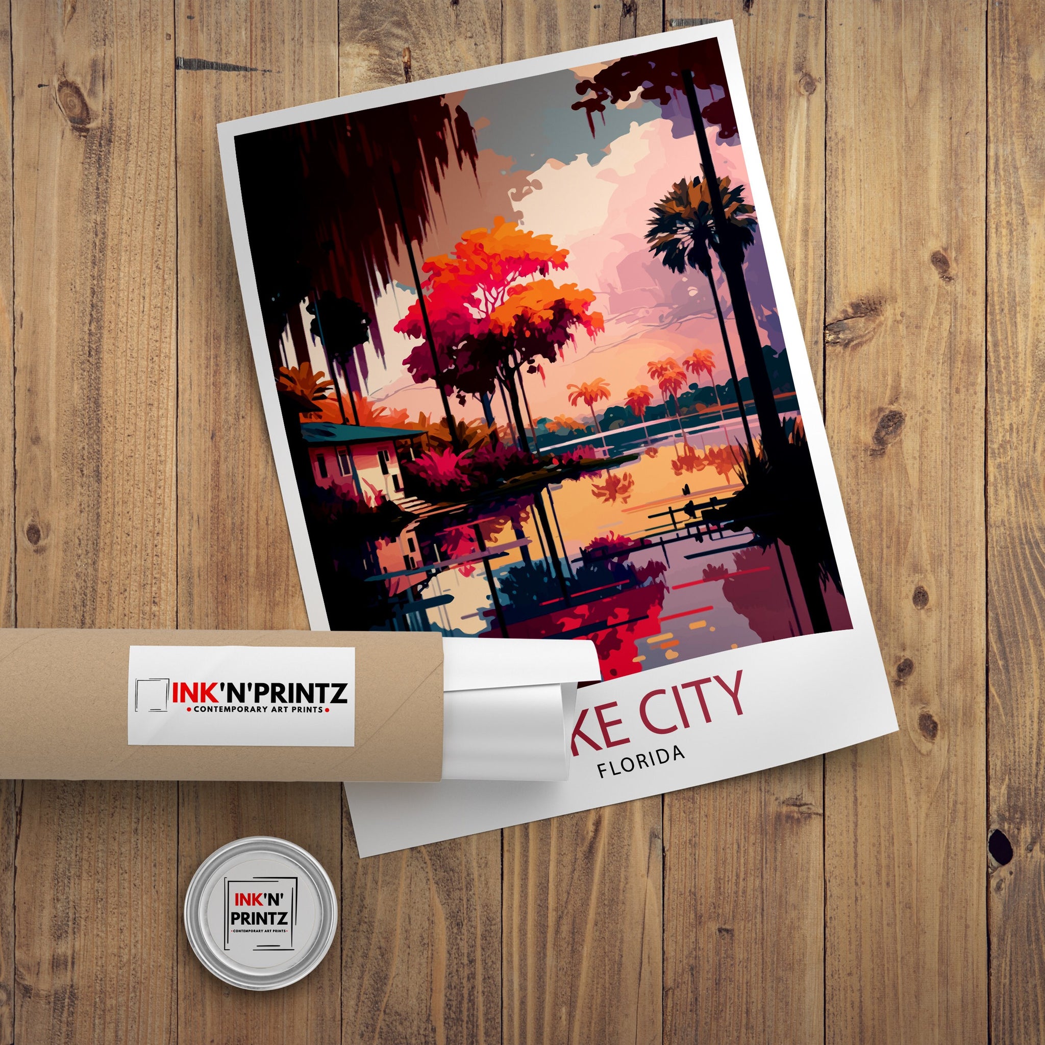 Lake City Florida Travel Print|, Lake City Wall Art, Florida Nature Decor, Lake City Landscape Photography, Florida Scenic Poster, Lake City