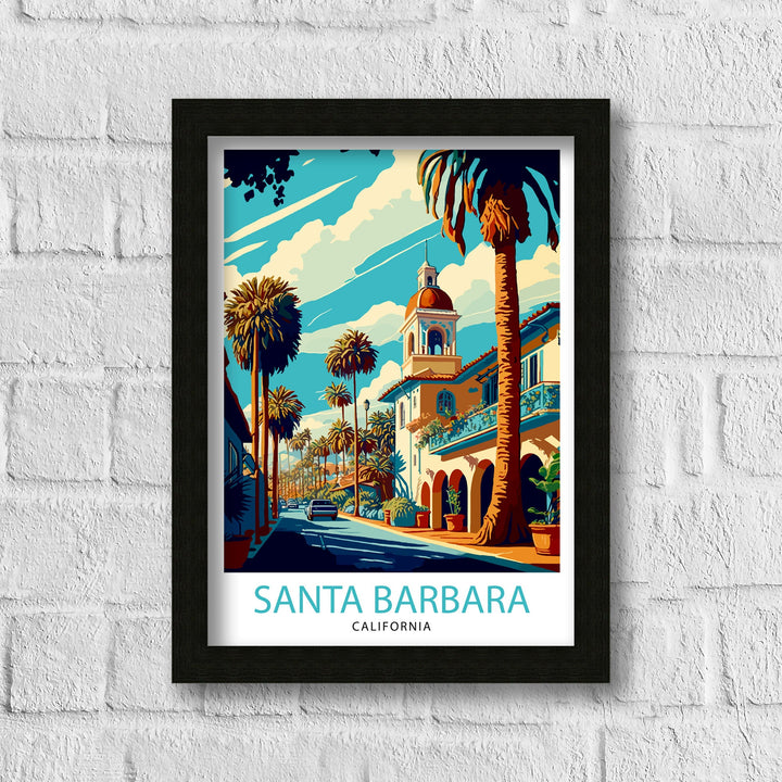 Santa Barbara California Travel Poster