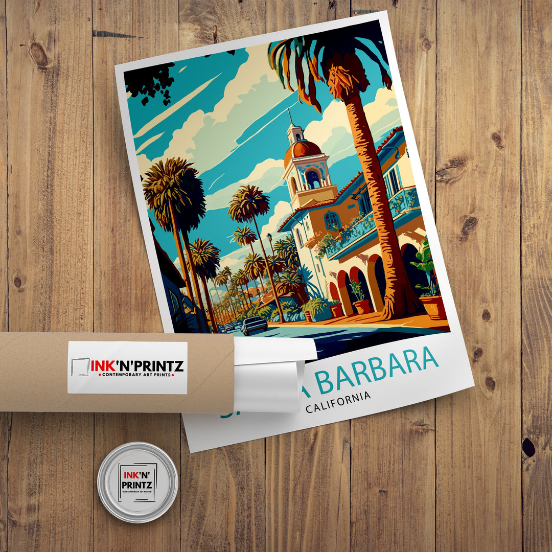 Santa Barbara California Travel Poster