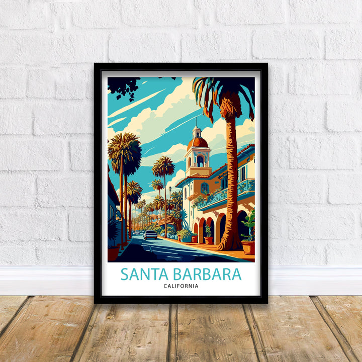 Santa Barbara California Travel Poster