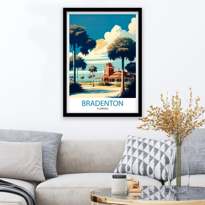 Bradenton Florida Travel Poster Bradenton