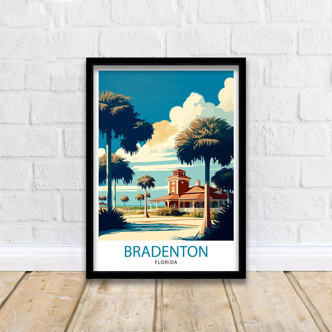 Bradenton Florida Travel Poster Bradenton