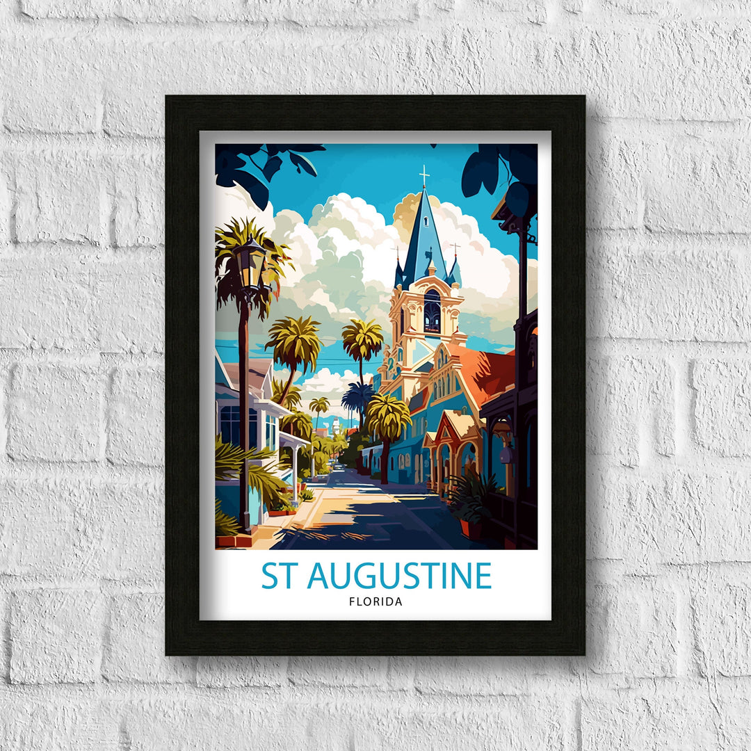 St Augustine Florida Travel Poster St Augustine