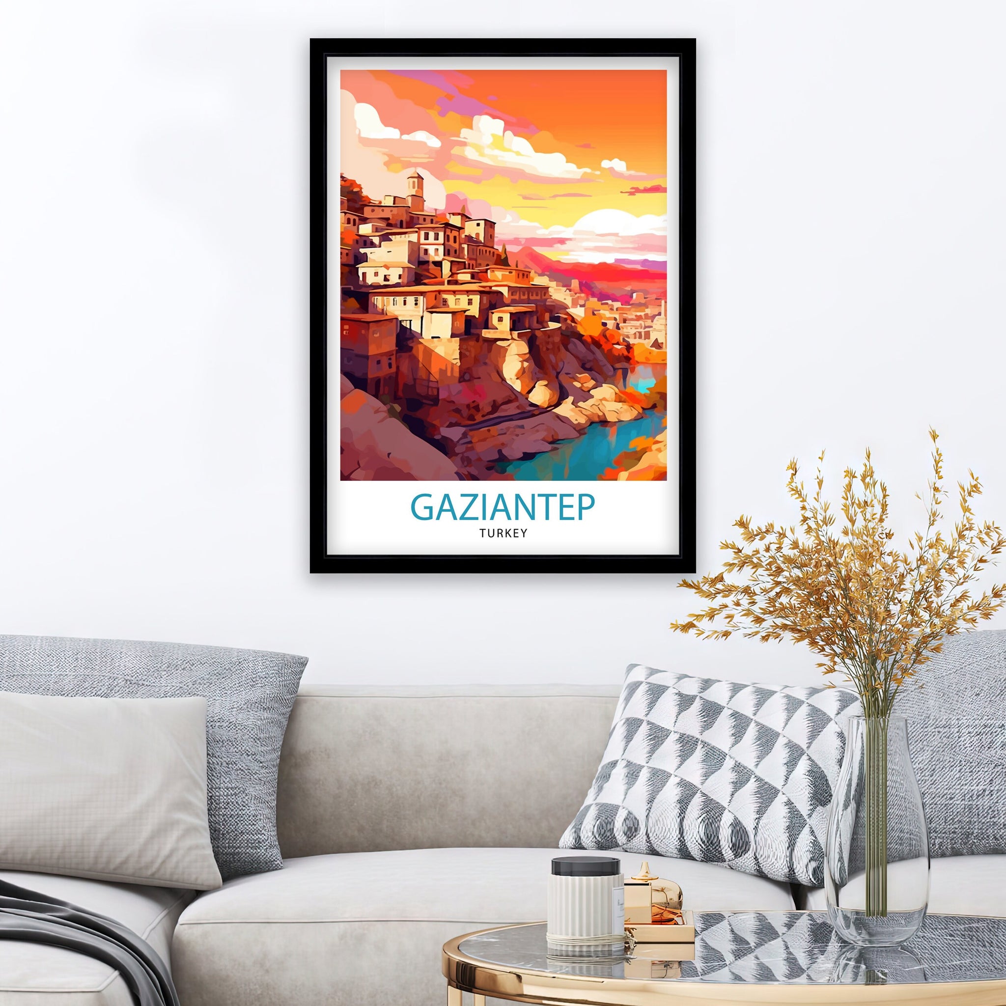 Gaziantep Turkey Travel Print Gaziantep Wall Decor Gaziantep Poster Turkey Travel Prints Gaziantep Art Print Gaziantep IllustrationGaziantep