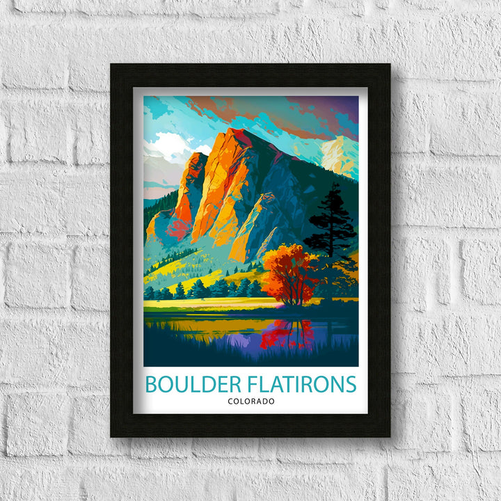 Boulder Flatirons Arizona Travel Print Arizona Wall Decor Arizona Poster Boulder Flatirons Art Print Arizona Landscape Print Southwest