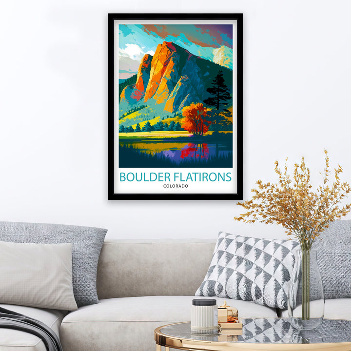 Boulder Flatirons Arizona Travel Print Arizona Wall Decor Arizona Poster Boulder Flatirons Art Print Arizona Landscape Print Southwest