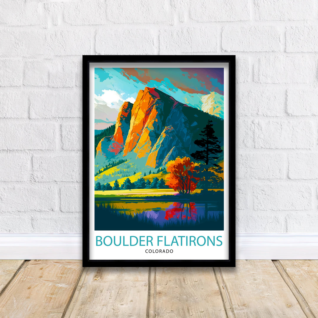 Boulder Flatirons Arizona Travel Print Arizona Wall Decor Arizona Poster Boulder Flatirons Art Print Arizona Landscape Print Southwest