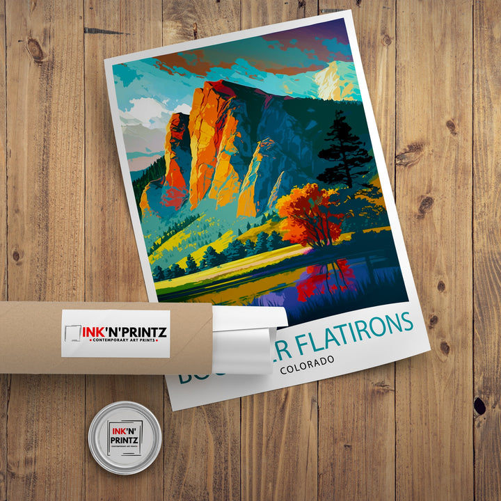 Boulder Flatirons Arizona Travel Print Arizona Wall Decor Arizona Poster Boulder Flatirons Art Print Arizona Landscape Print Southwest