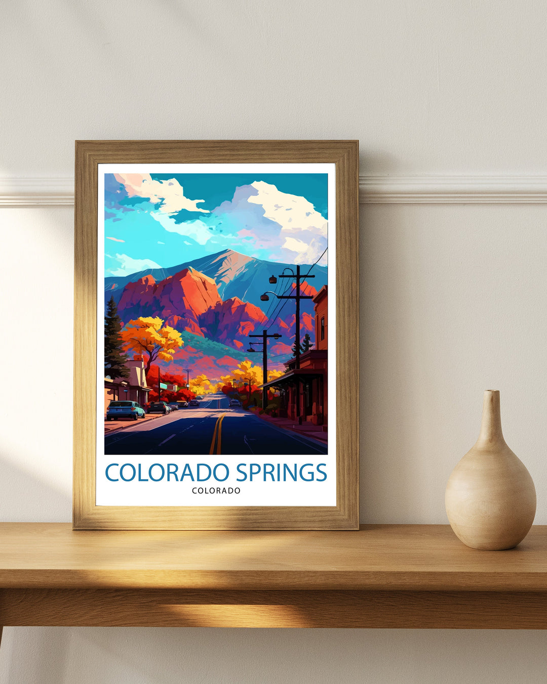 Colorado Springs Arizona Travel Poster Colorado Springs Wall Art Colorado Springs Decor Arizona Travel Print Colorado Springs Art Arizona