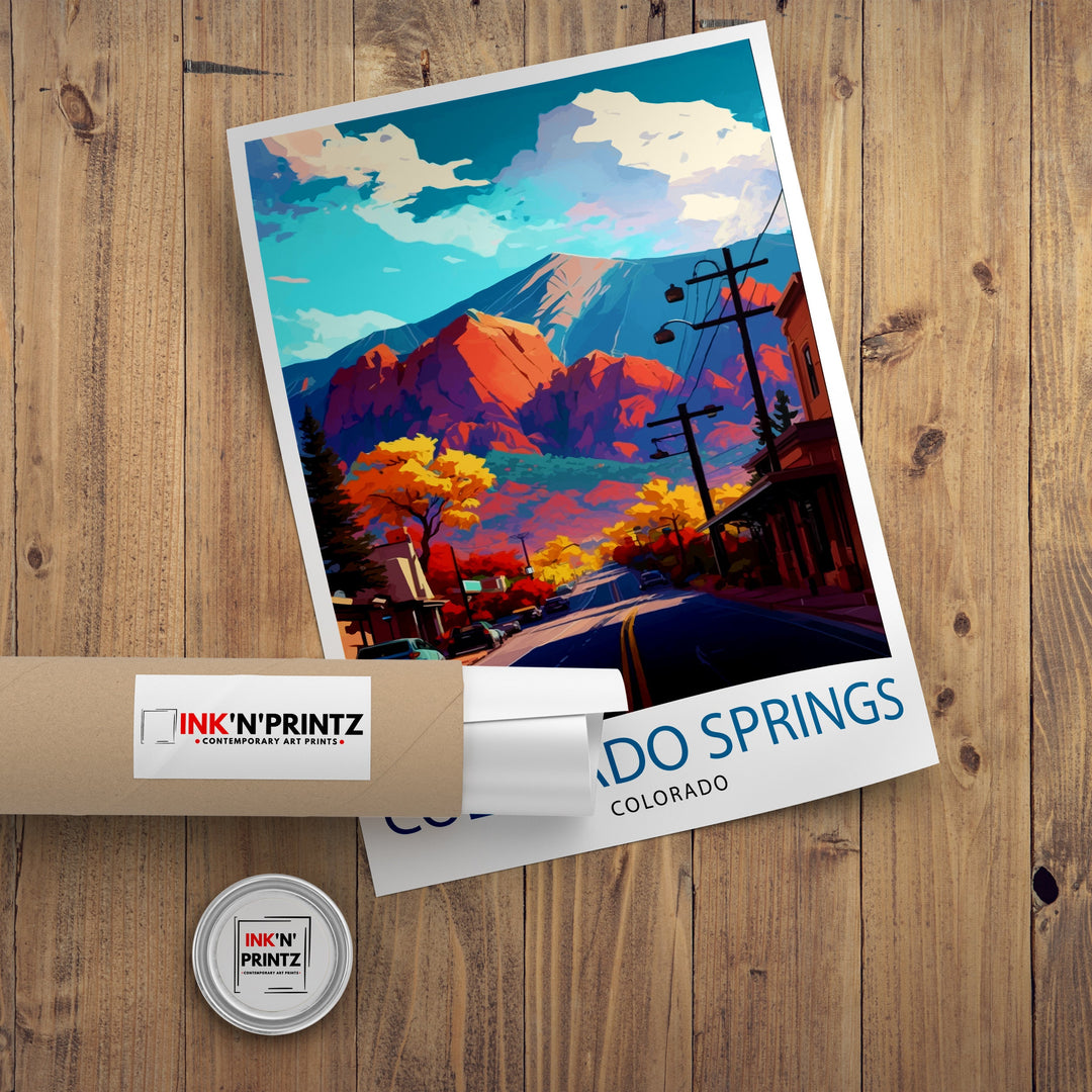 Colorado Springs Arizona Travel Poster Colorado Springs Wall Art Colorado Springs Decor Arizona Travel Print Colorado Springs Art Arizona