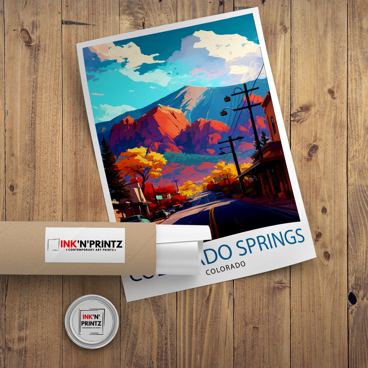 Colorado Springs Arizona Travel Poster Colorado Springs Wall Art Colorado Springs Decor Arizona Travel Print Colorado Springs Art Arizona