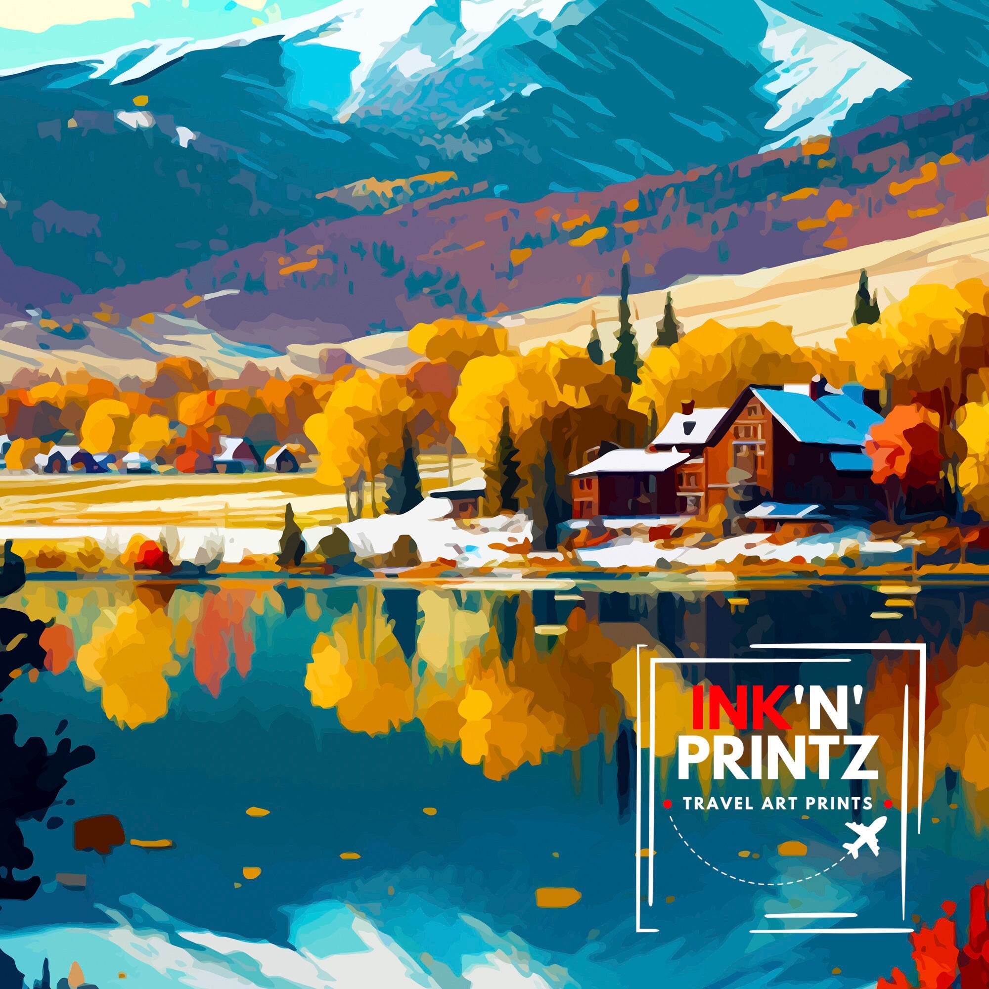 Steamboat Springs Colorado Travel Print Ski Resort Wall Decor Rocky Mountain Travel Poster Colorado Mountain Art Winter Wonderland Print