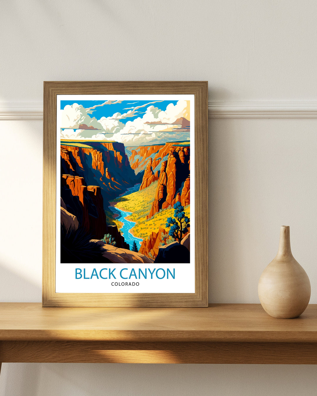 Black Canyon Colorado Travel Poster Black Canyon Wall Art Colorado Travel Poster Nature Landscape Poster Colorado Home Decor