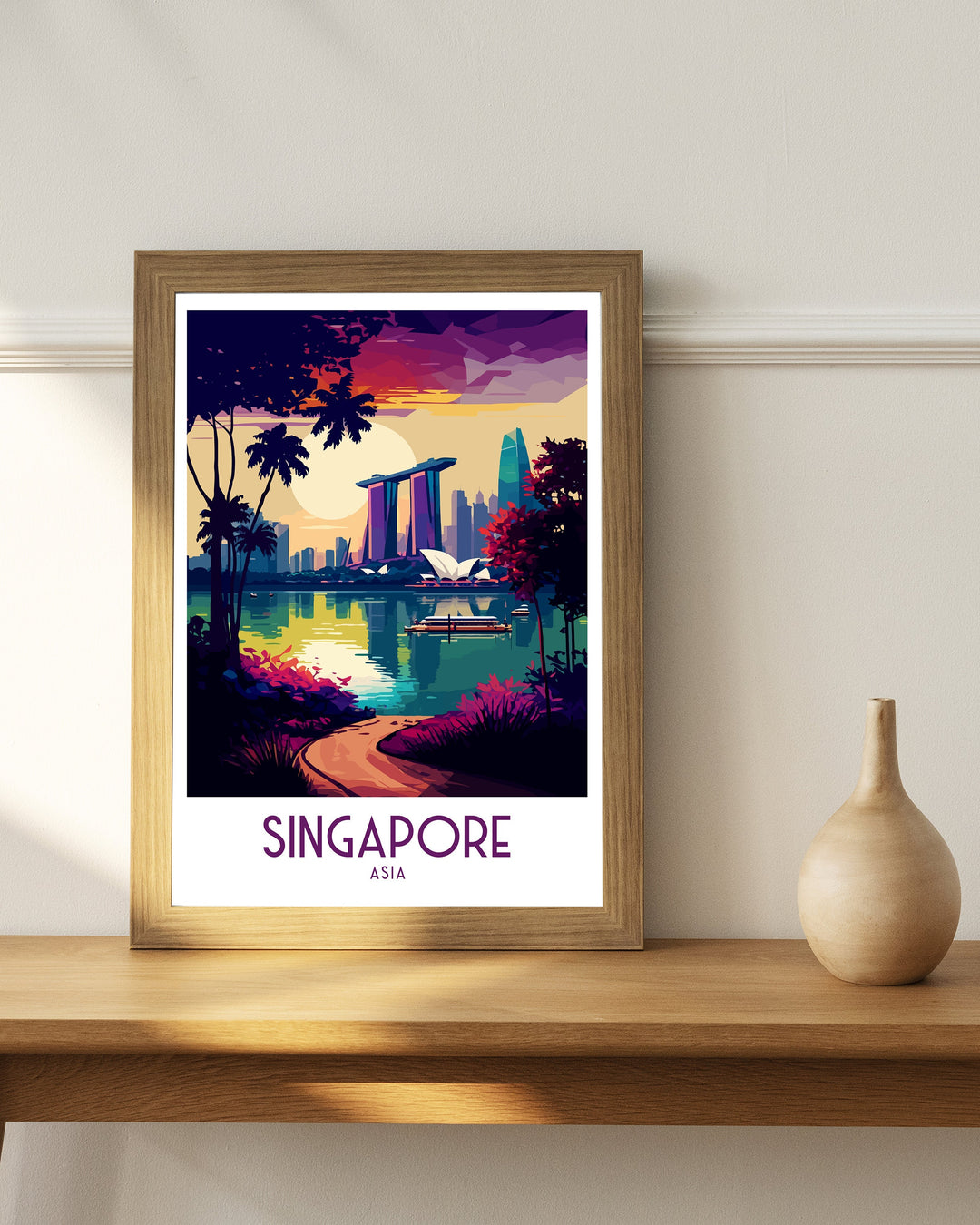 Singapore Asia Travel Poster Singapore