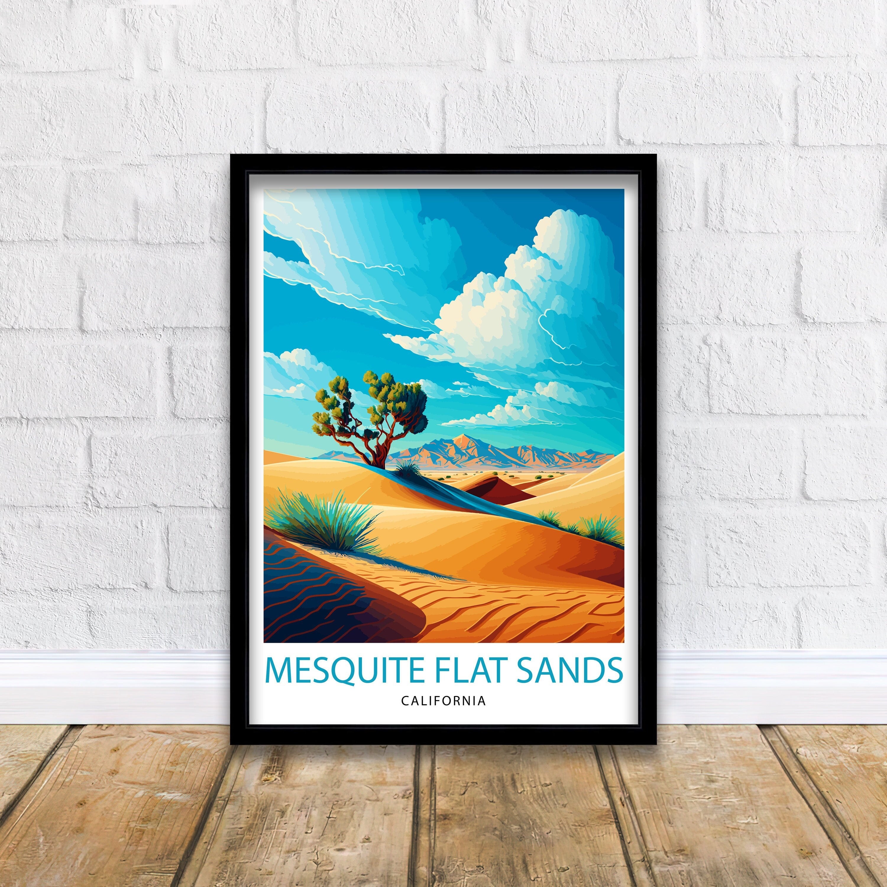 Death Valley Travel Print | Mesquite Flat Sand Dunes Landscape